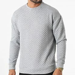 Coupon ❤️ Sweat Crewneck UY914 Gris Chiné de Uniplay ⭐