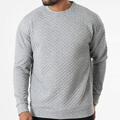 Coupon ❤️ Sweat Crewneck UY914 Gris Chiné de Uniplay ⭐ -Uniplay Soldes uniplay 332750 UY914 GREY 20220816T143338 03