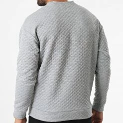 Coupon ❤️ Sweat Crewneck UY914 Gris Chiné de Uniplay ⭐ -Uniplay Soldes uniplay 332750 UY914 GREY 20220816T143339 04