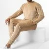 Remise ✨ Ensemble Sweat Crewneck Et Pantalon Jogging UY916 Camel Clair de Uniplay 🧨