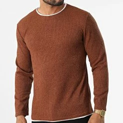 Le moins cher 🔥 Pull 22075 Marron Chiné de Uniplay ✨