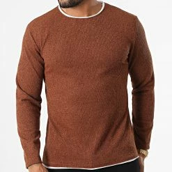 Le moins cher 🔥 Pull 22075 Marron Chiné de Uniplay ✨ -Uniplay Soldes uniplay 332784 22075 BROWN 20220816T143459 03