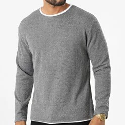 Budget ⌛ Pull 22075 Gris Chiné de Uniplay 🥰