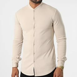 Le moins cher ⌛ Chemise Manches Longues UY855 Beige de Uniplay 🔥