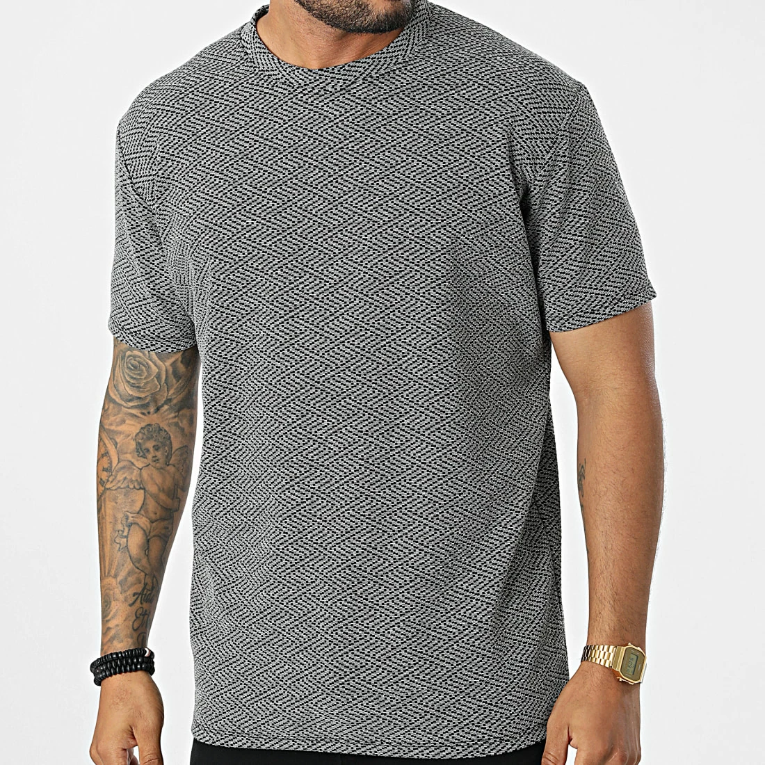 De gros 😍 Tee 👚 Shirt UY897 Noir Blanc de Uniplay 🤩 3 De gros 😍 Tee 👚 Shirt UY897 Noir Blanc de Uniplay 🤩