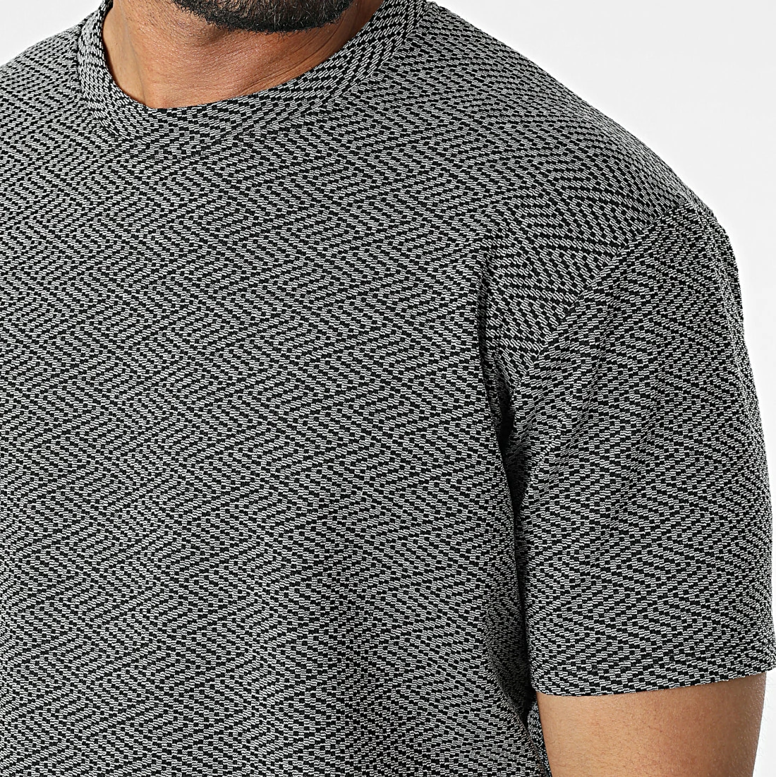 De gros 😍 Tee 👚 Shirt UY897 Noir Blanc de Uniplay 🤩 4 De gros 😍 Tee 👚 Shirt UY897 Noir Blanc de Uniplay 🤩 – Image 2