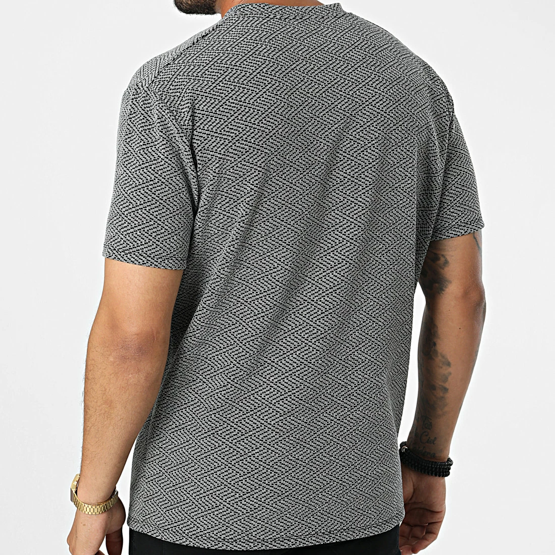 De gros 😍 Tee 👚 Shirt UY897 Noir Blanc de Uniplay 🤩 6 De gros 😍 Tee 👚 Shirt UY897 Noir Blanc de Uniplay 🤩 – Image 4