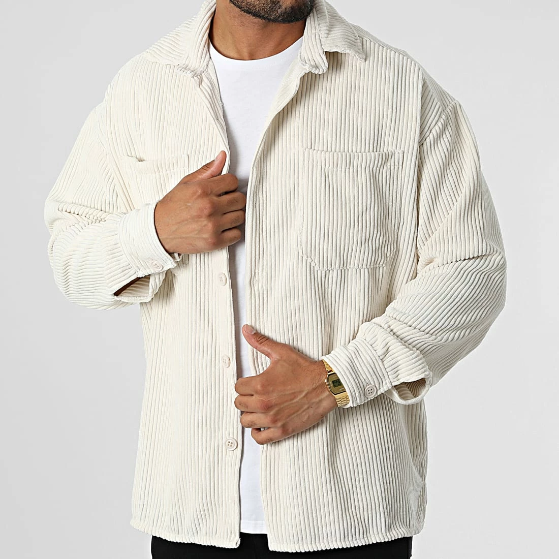 Bon marché 🎉 Surchemise UY907 Beige de Uniplay ⌛ 5 Bon marché 🎉 Surchemise UY907 Beige de Uniplay ⌛ – Image 3