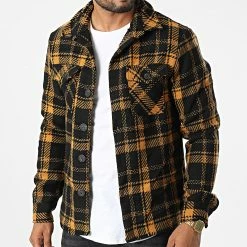 Le moins cher 😉 Surchemise A Carreaux UY910 Noir Camel de Uniplay 👍 -Uniplay Soldes uniplay 332856 UY910 CAMEL 20220817T160847 03