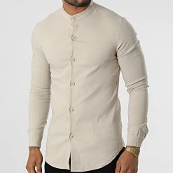 Le moins cher 🛒 Chemise Manches Longues UY906 Beige de Uniplay 😍