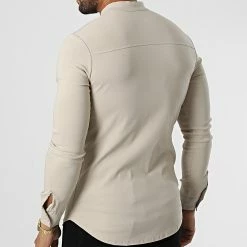 Le moins cher 🛒 Chemise Manches Longues UY906 Beige de Uniplay 😍 -Uniplay Soldes uniplay 332897 UY906 BEIGE 20220818T154719 04
