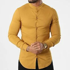 Meilleure affaire 💯 Chemise Manches Longues UY906 Jaune Moutarde de Uniplay 😉 -Uniplay Soldes uniplay 332899 UY906 CAMEL 20220817T160633 03
