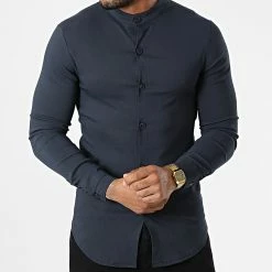 Sortie ✔️ Chemise Manches Longues UY906 Bleu Marine de Uniplay ✔️ -Uniplay Soldes uniplay 332902 UY906 BLUE 20220817T160617 03