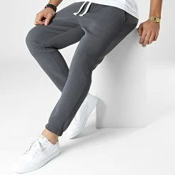 Coupon 😍 Pantalon Jogging UPP76 Gris Anthracite de Uniplay 💯 -Uniplay Soldes uniplay 332959 UPP76 DKGREY 20220816T152639 03