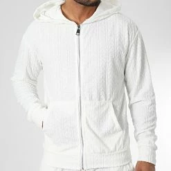 Remise 🔔 Ensemble Sweat Zippé Capuche Et Pantalon Jogging SH-42 Blanc de Uniplay 😍 -Uniplay Soldes uniplay 332967 SH 42 WHITE 20220818T154431 03