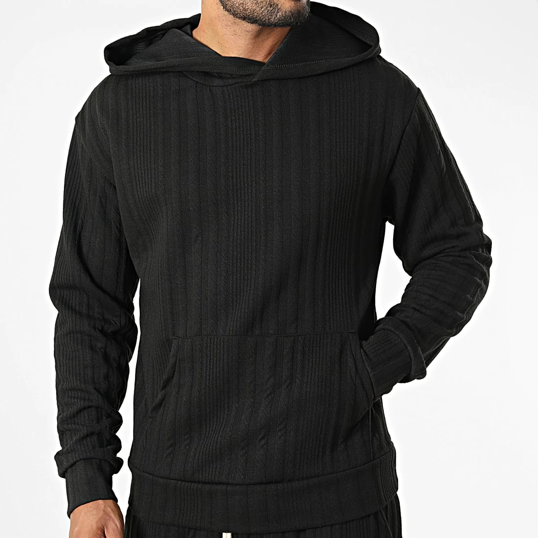 Bon marché 😉 Ensemble Sweat Capuche Et Pantalon Jogging SH-44 Noir de Uniplay 🎁 5 Bon marché 😉 Ensemble Sweat Capuche Et Pantalon Jogging SH-44 Noir de Uniplay 🎁 – Image 3