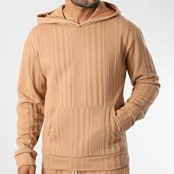 Remise 😍 Ensemble Sweat Capuche Et Pantalon Jogging SH-44 Camel de Uniplay ⌛ -Uniplay Soldes uniplay 332973 SH 44 BEIGE 20220818T154335 03