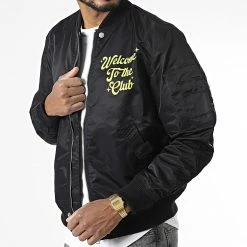 Tout neuf 🌟 Veste Bomber T8828 Noir de Uniplay ✔️ -Uniplay Soldes uniplay 338617 UP T8828 BLACK 20220926T155737 03