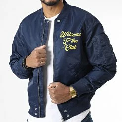 Meilleur prix 🥰 Veste Bomber T8828 Bleu Marine de Uniplay 😉