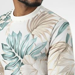 Meilleur prix 🧨 Sweat Crewneck UY917 Beige Floral de Uniplay ⌛ -Uniplay Soldes uniplay 338748 UY917 BEIGE 20220923T155117 02