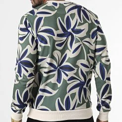 Nouveau 🥰 Sweat Crewneck UY918 Vert Kaki Floral de Uniplay 😍 -Uniplay Soldes uniplay 338750 UY918 KHAKI 20220923T155027 04