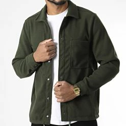 Grosses soldes ⭐ Surchemise UP-T968 Vert Kaki de Uniplay 🧨