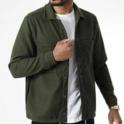 Grosses soldes ⭐ Surchemise UP-T968 Vert Kaki de Uniplay 🧨 -Uniplay Soldes uniplay 338757 UP T968 KHAKI 20220927T151319 03