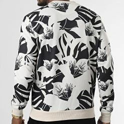 Coupon 😍 Sweat Crewneck UY922 Beige Noir Floral de Uniplay 😉 -Uniplay Soldes uniplay 338799 UY922 BEIGE 20220923T155102 04