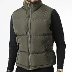 Meilleure vente ⌛ Doudoune Sans Manches VS-J7 Vert Kaki de Uniplay 💯