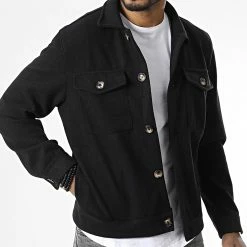 Tout neuf ⌛ Surchemise SH-51 Noir de Uniplay ❤️ -Uniplay Soldes uniplay 338804 SH 51 BLACK 20220926T155803 03