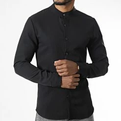 De gros 🧨 Chemise Manches Longues C150 Noir de Uniplay ⌛ -Uniplay Soldes uniplay 338832 UP C150 BLACK 20220927T151819 03