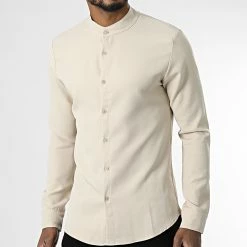Meilleure vente 🔥 Chemise Manches Longues C150 Beige de Uniplay 🧨