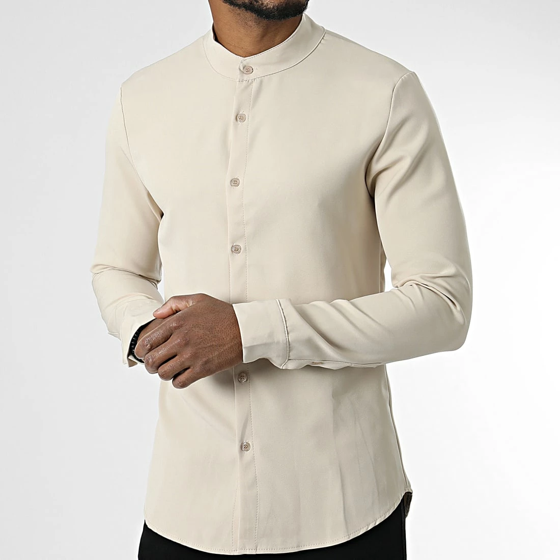 Meilleure vente 🔥 Chemise Manches Longues C150 Beige de Uniplay 🧨 5 Meilleure vente 🔥 Chemise Manches Longues C150 Beige de Uniplay 🧨 – Image 3