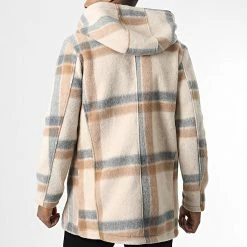 Acheter ⭐ Manteau Capuche A Carreaux UY902 Beige de Uniplay 🎉 -Uniplay Soldes uniplay 338840 UY902 BEIGE WHITE 20220927T151139 04