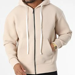 Vente flash 🧨 Veste Zippée Capuche UY912 Beige de Uniplay 💯 -Uniplay Soldes uniplay 338872 UY912 BEIGE 20220926T152459 03