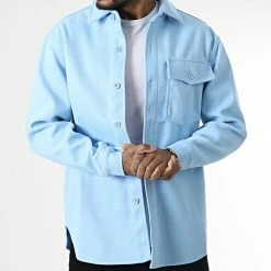 Offres 🥰 Surchemise T969 Bleu Clair de Uniplay 🥰 -Uniplay Soldes uniplay 338874 UP T969 CELADON 20220927T151230 03