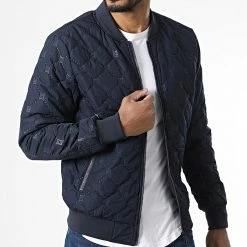 Bon marché 👏 Veste Bomber T3A51 Bleu Marine de Uniplay ⌛ -Uniplay Soldes uniplay 338876 UP T3A51 NAVY BLUE 20220927T151442 03