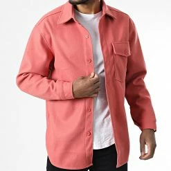 Sortie ✨ Surchemise T969 Corail de Uniplay 🔔 -Uniplay Soldes uniplay 338877 UP T969 ROUGE CORAIL 20220927T151352 03