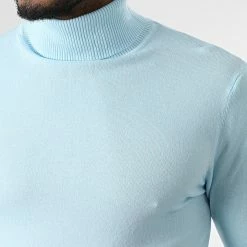 Le moins cher ⌛ Pull Col Roulé CR-088 Bleu Clair de Uniplay ⌛ -Uniplay Soldes uniplay 338945 CR 088 LTBLEU 20220927T150511 02