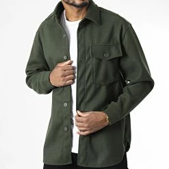 Meilleure affaire ✨ Surchemise T969 Vert Kaki de Uniplay 🌟 -Uniplay Soldes uniplay 338949 UP T969 KHAKI 20220927T151303 03