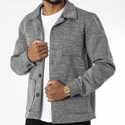 Budget 🧨 Manteau UY929 Gris Anthracite Chiné de Uniplay ✨