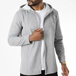 Coupon ✔️ Gilet Capuche UY926 Gris Chiné de Uniplay ✨