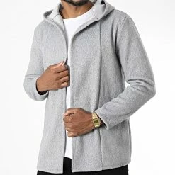 Coupon ✔️ Gilet Capuche UY926 Gris Chiné de Uniplay ✨ -Uniplay Soldes uniplay 340983 UY926 GREY 20221007T145227 03