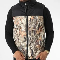 Tout neuf 🤩 Doudoune Sans Manches T9933 Beige Noir de Uniplay 🌟