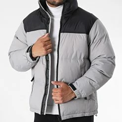 Vente flash ✨ Doudoune Capuche T9928 Gris de Uniplay 😀