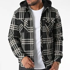 Coupon 💯 Surchemise A Carreaux UP-T3A91 Noir Beige de Uniplay 😉 -Uniplay Soldes uniplay 341077 UP T3A91 BEIGE 20221007T155222 03