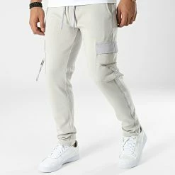 Nouveau ⌛ Pantalon Cargo OTB-1 Gris de Uniplay 😍