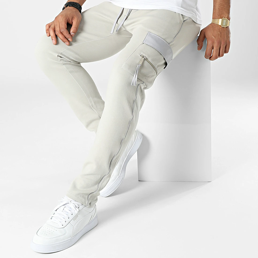 Nouveau ⌛ Pantalon Cargo OTB-1 Gris de Uniplay 😍 5 Nouveau ⌛ Pantalon Cargo OTB-1 Gris de Uniplay 😍 – Image 3