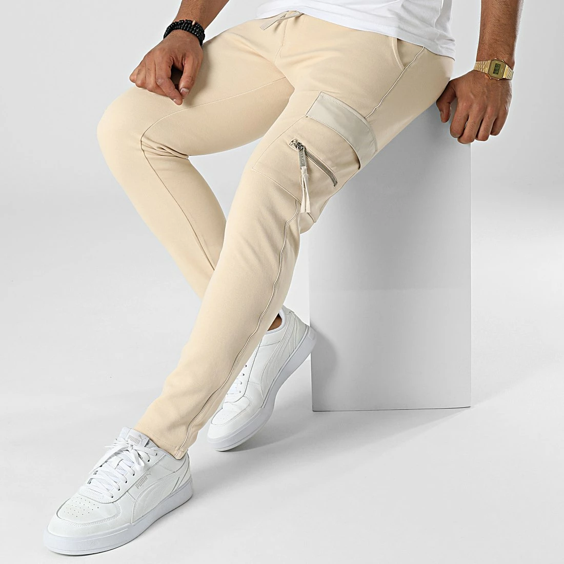 Tout neuf 🌟 Pantalon Cargo OTB-1 Beige de Uniplay 🧨 5 Tout neuf 🌟 Pantalon Cargo OTB-1 Beige de Uniplay 🧨 – Image 3
