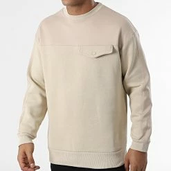 Bon marché 🎁 Sweat Crewneck OTS-9 Beige de Uniplay 😍